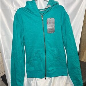 No Boundaries Women's Vibrant Teal Zip-Up Hoodie